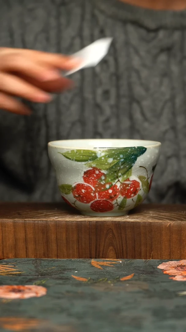 杯釉下彩手工手绘同款陶器