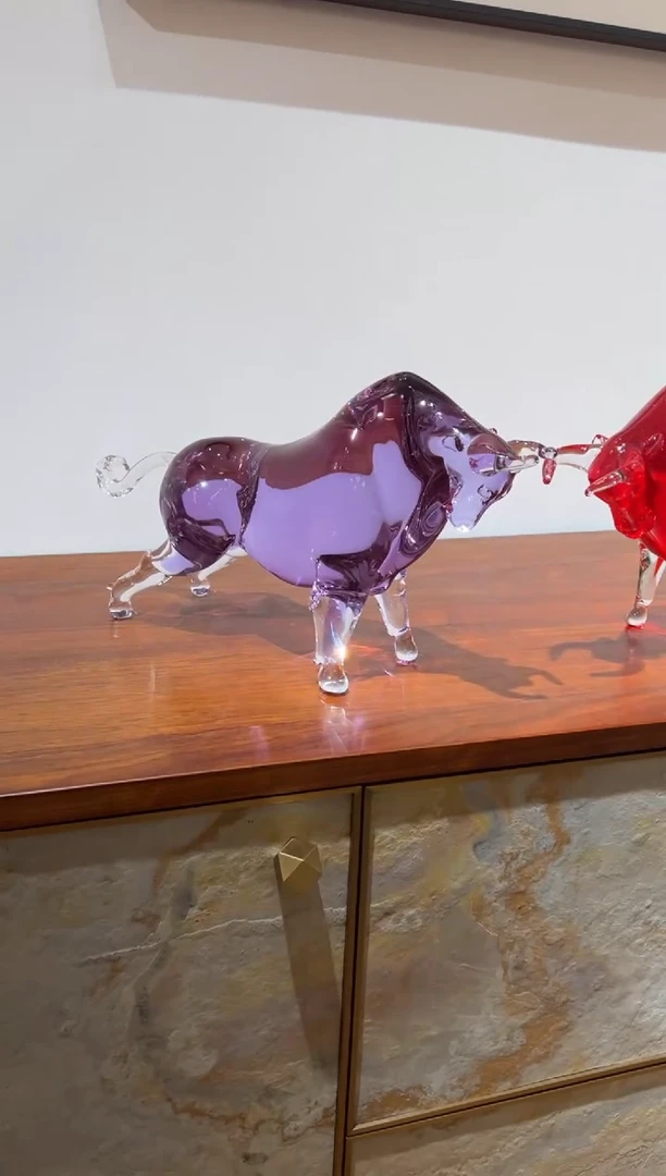 【闪购商品】摆件AJ03250紫水晶色牛摆件