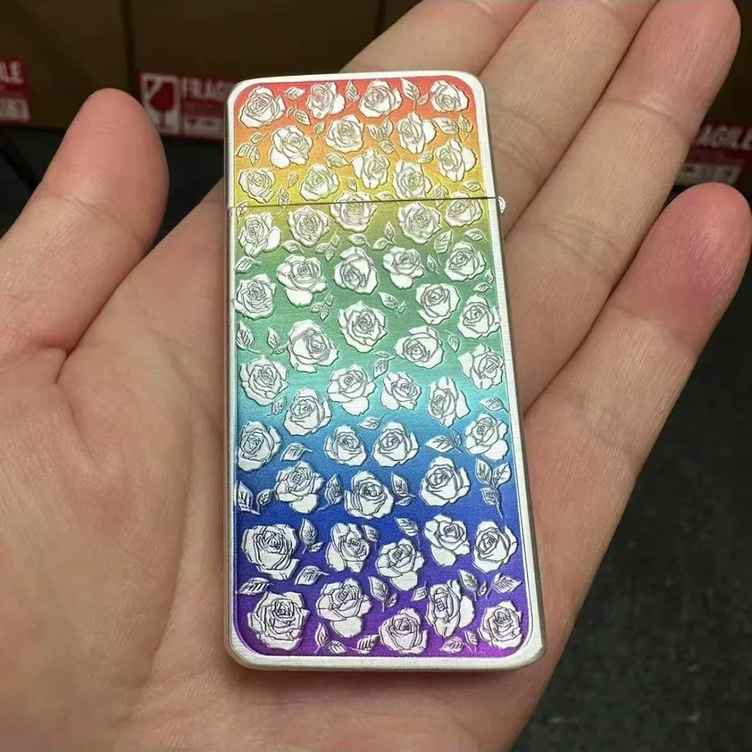 （二代）包银彩虹玫瑰煤油打火机（需自行加油）