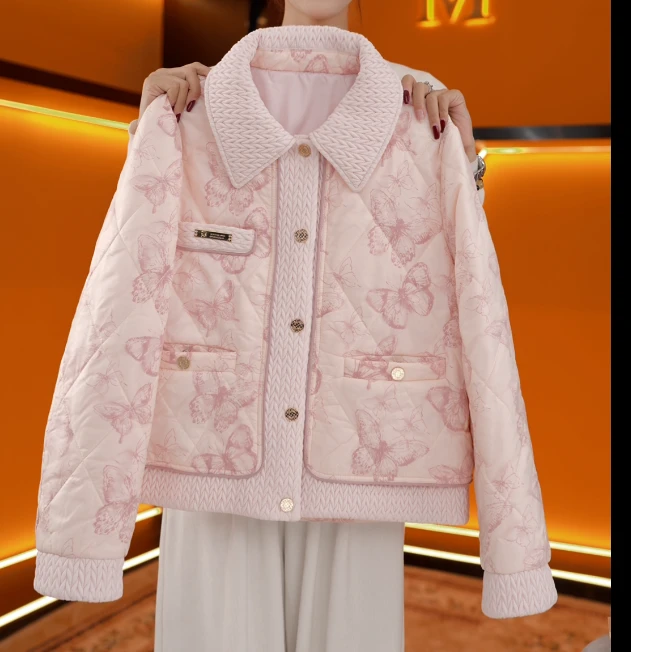 LL轻奢新款粉色棉服