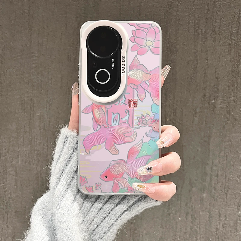 开运金鱼适用vivoS20手机壳S19新款S18防摔S17全包S20Pro磨砂彩银