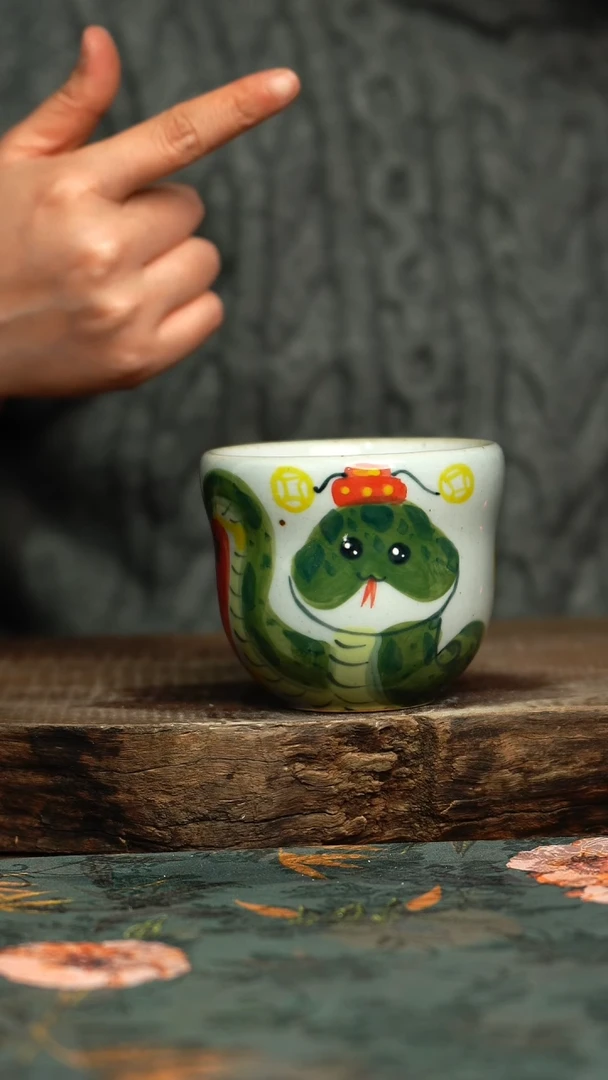 【闪购商品】杯釉下彩手工手绘同款陶器