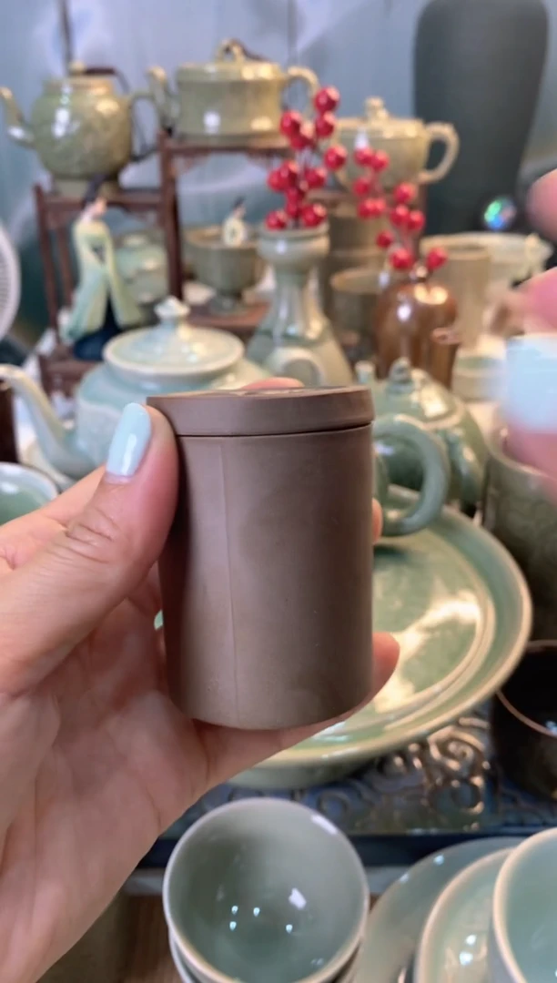 耀州窑瑕疵处理理素坯仿古【牙签筒】一个