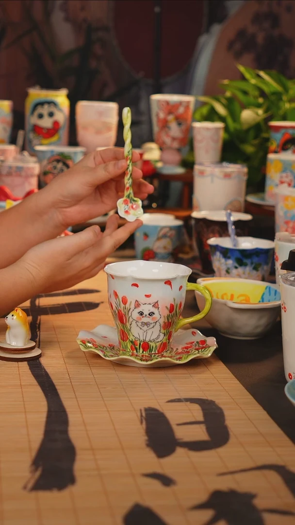 景德镇手工手绘杯杯