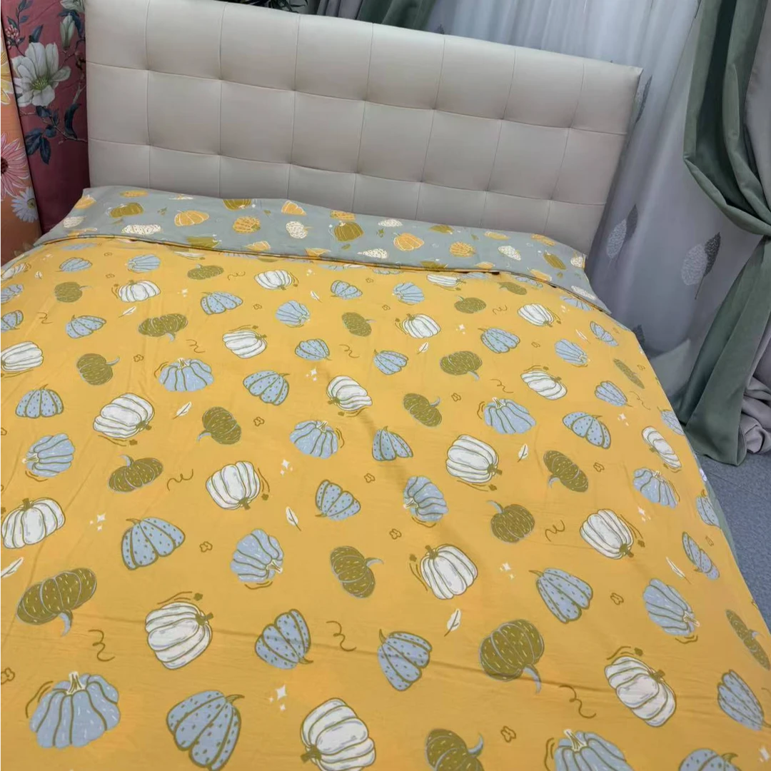 (2.0*2.30)田园南瓜双人双层纱被罩被套