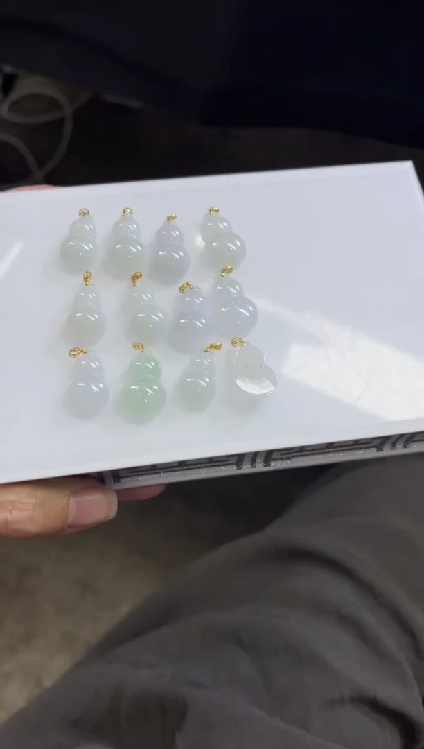 颈饰18K金镶嵌翡翠D264/多样性发一件/配绳子