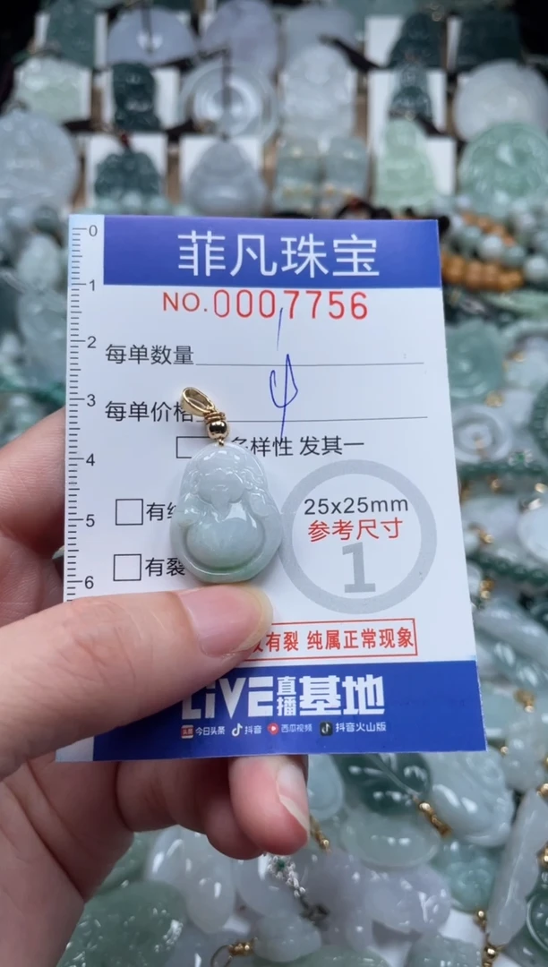 翡翠未镶嵌颈饰00..7756