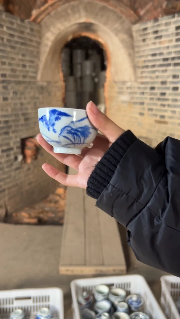 杯子陶景德镇全手工手绘瓷器！