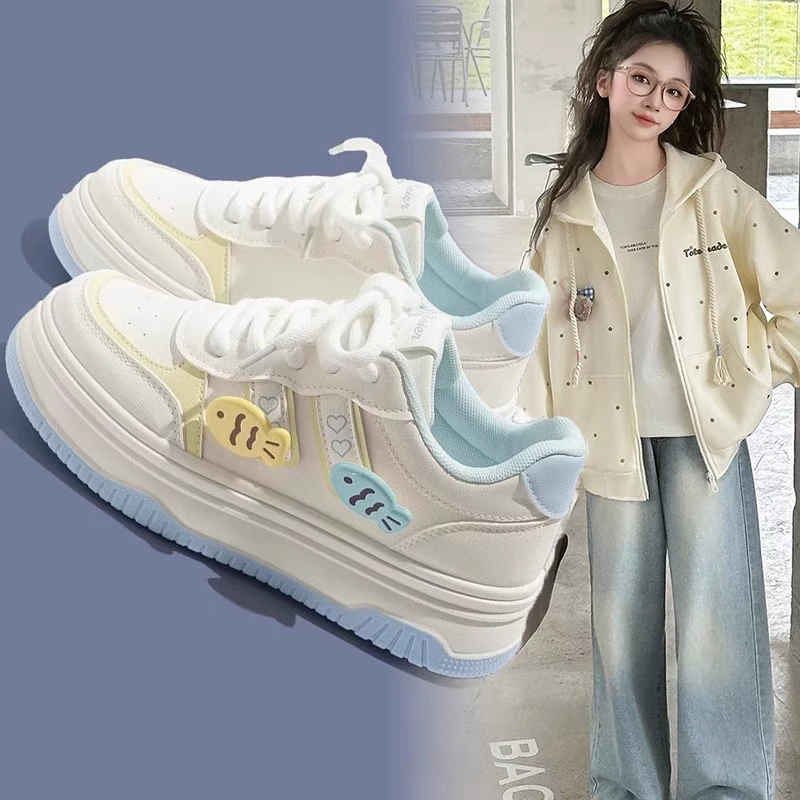 ABC女童鞋子运动鞋2025新款春秋小白鞋板鞋大童女孩软底防滑学生