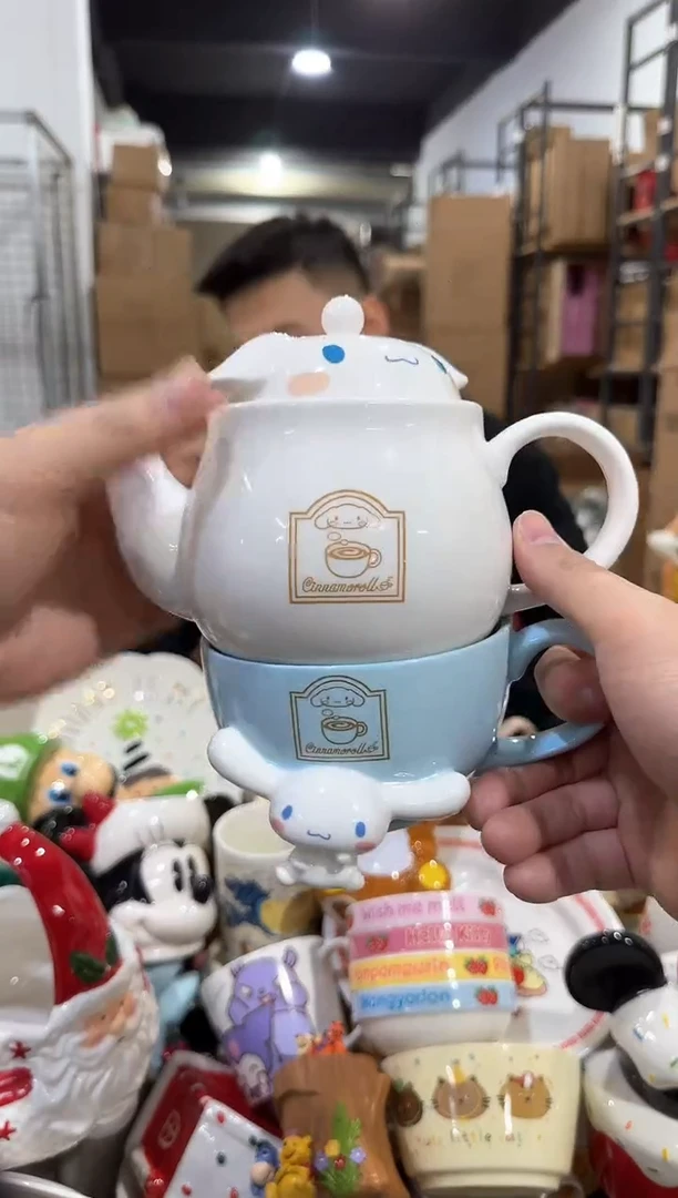 瓷片原盒玉桂狗一壶一杯