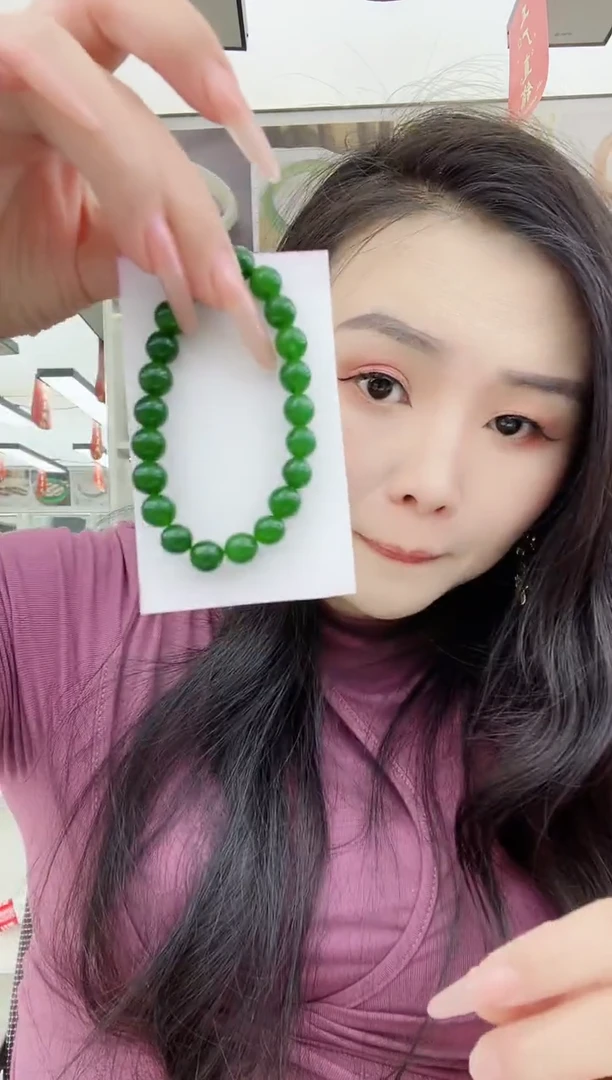 【闪购商品】石英质玉手串未镶嵌绿色手串多样性发一