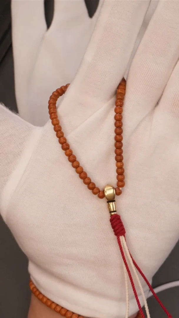 橄榄核吊坠4.7mm老挝核尖圆珠单圈手持