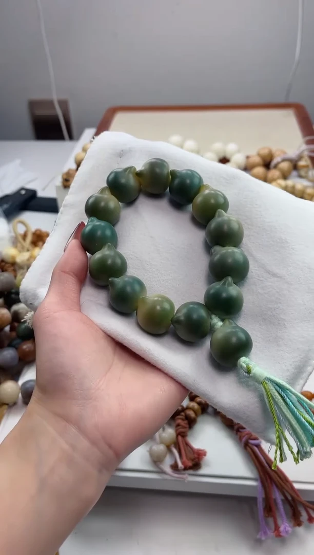 手串菩提根/象牙果d73干磨猫猫头24mm手持