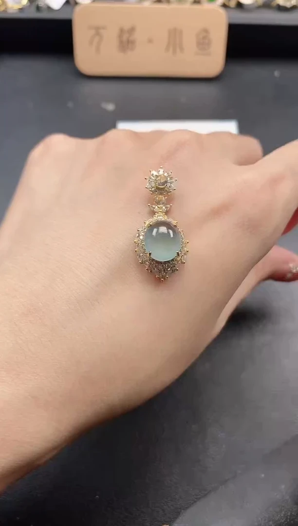 银S925镶嵌戒指翡翠51511