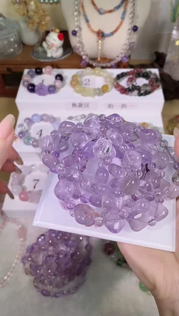 水晶手串未镶嵌天然水晶手串