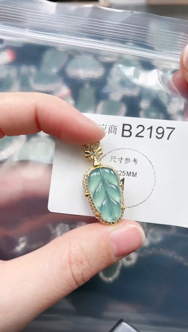 【闪购商品】翡翠颈饰未镶嵌赠皮绳2197