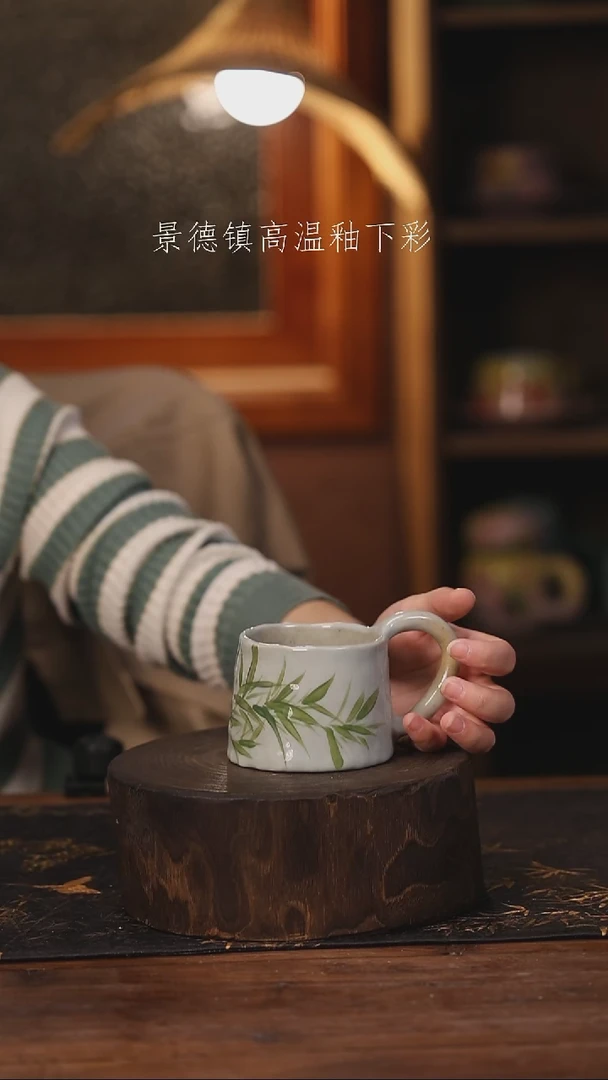 陶瓷景德镇高温釉下手绘陶瓷@L079@