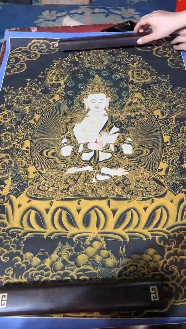 卷轴画龙妹的唐卡tk16