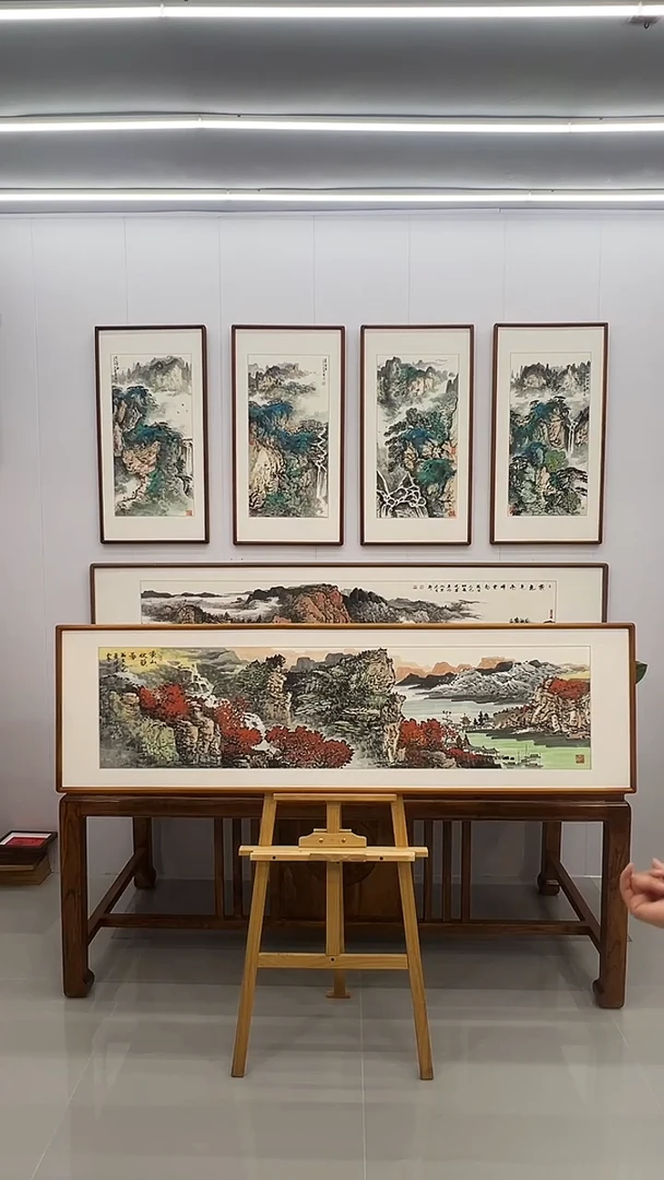 国画张现军  160*45 鸿运当头 山水