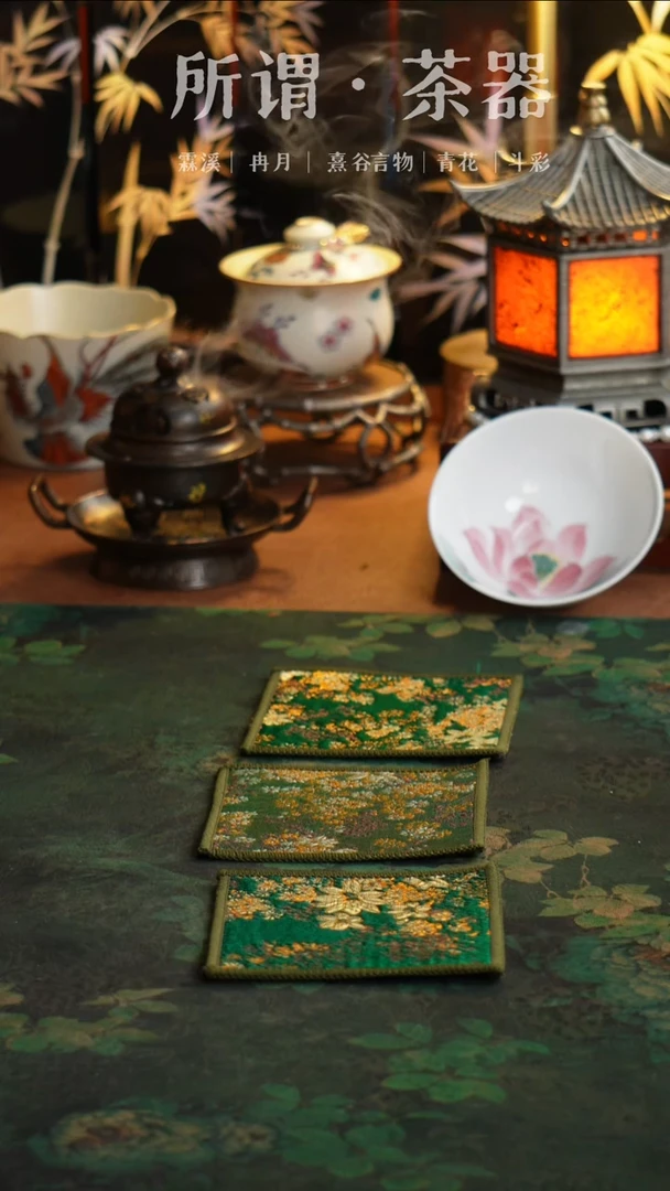 绿色杯垫绿色杯垫3片
