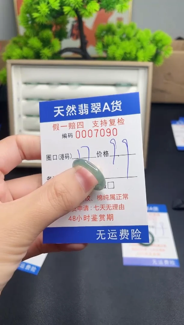 【闪购商品】翡翠戒指未镶嵌17*7090--