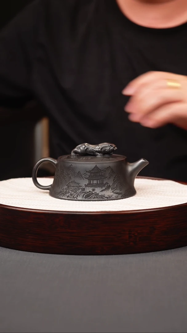 茶壶紫砂石黄卧虎藏龙柱础