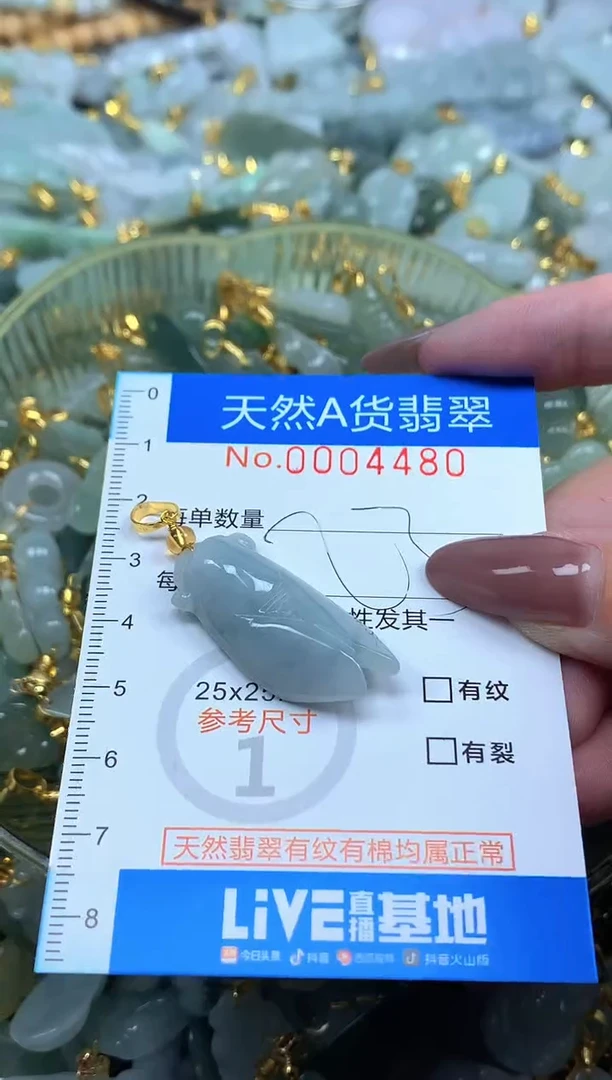 颈饰未镶嵌翡翠净货挂件-4480