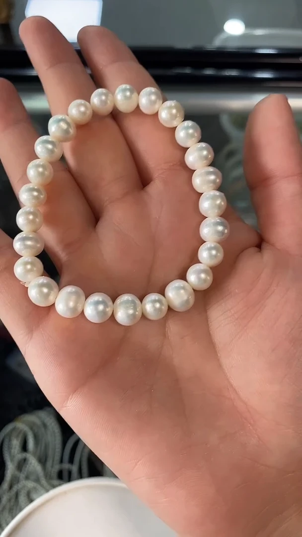 淡水珍珠手串未镶嵌淡水珍珠异型珠单圈手串