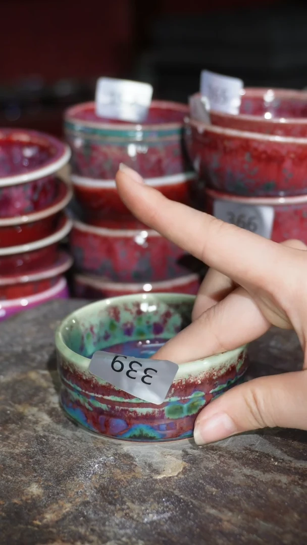 摆件陶精品窑变钧瓷茶器