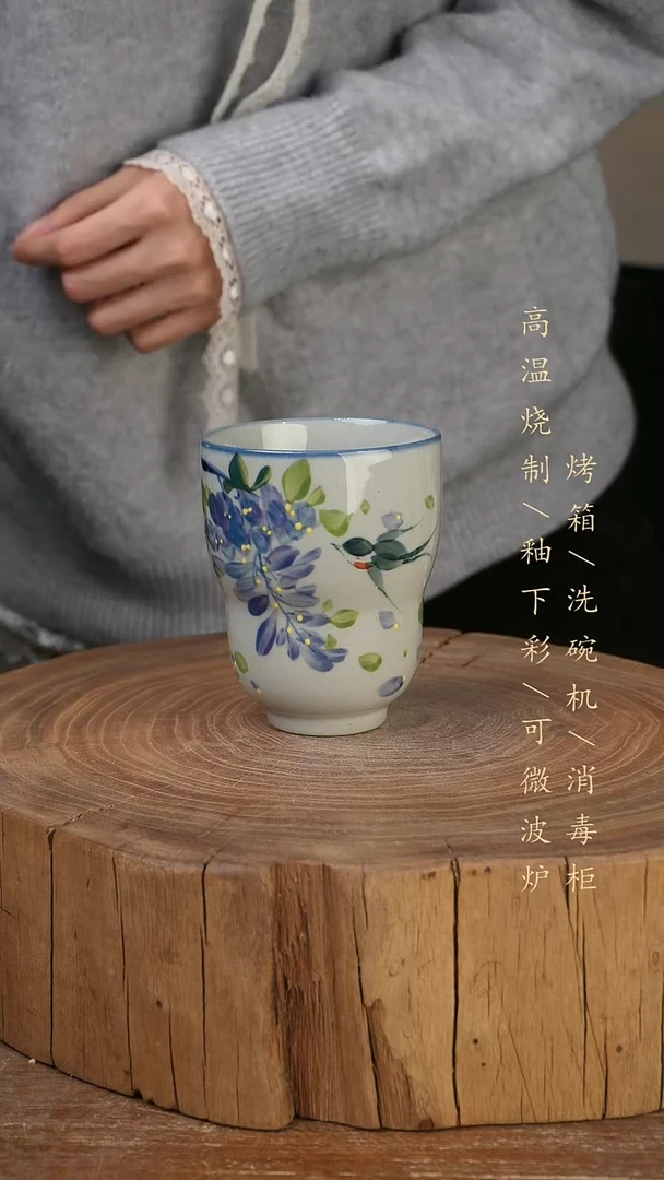 碗瓷景德镇手工手绘高温瓷釉下彩