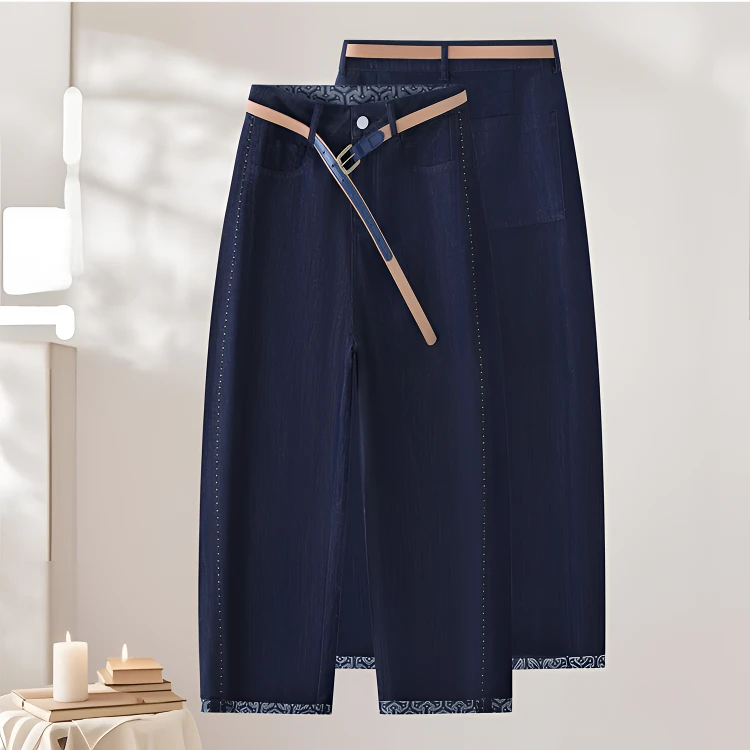 2025夏季新款休闲水洗牛仔裤高腰显瘦百搭气球裤子女