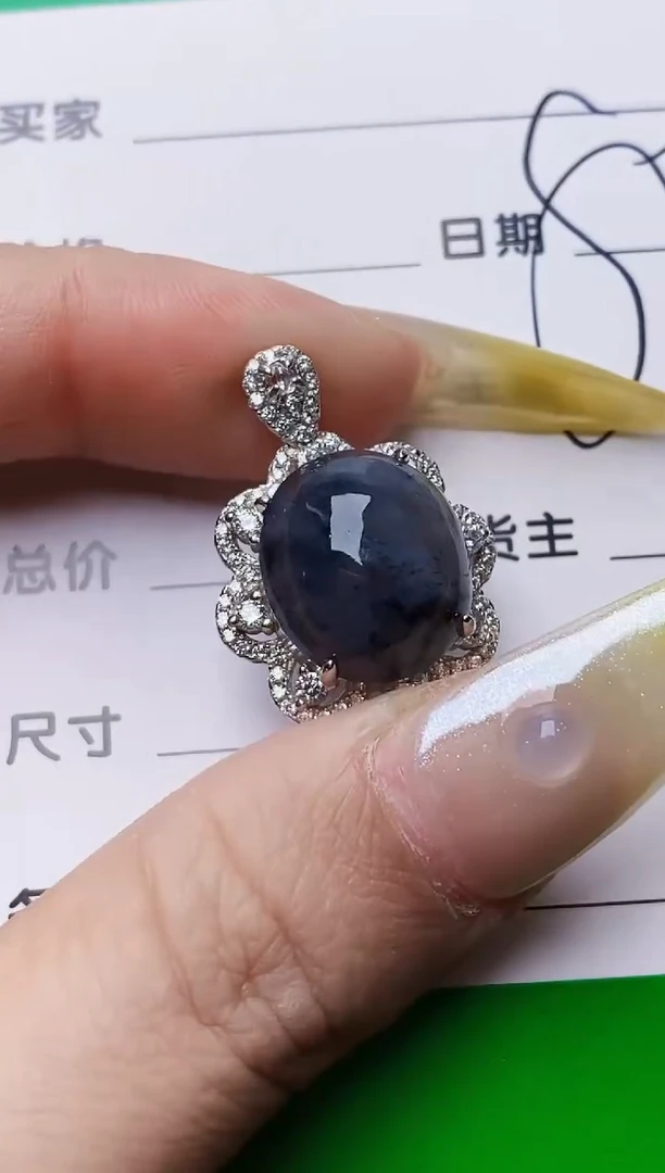 银S925镶嵌戒指翡翠3062