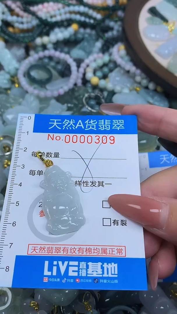 颈饰未镶嵌翡翠净货挂件-0309