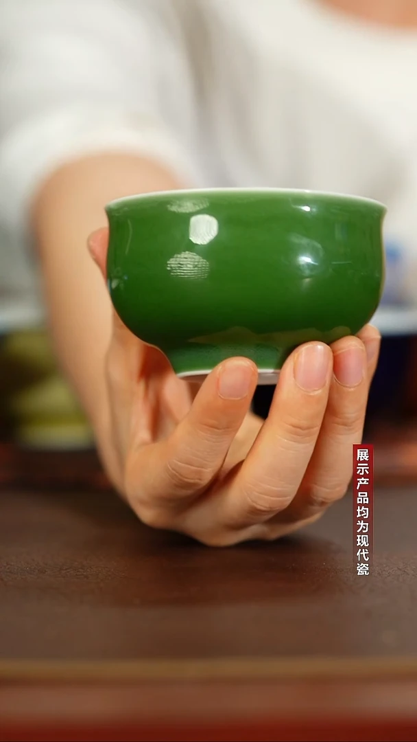 景陶院柴窑帝王绿炉式杯