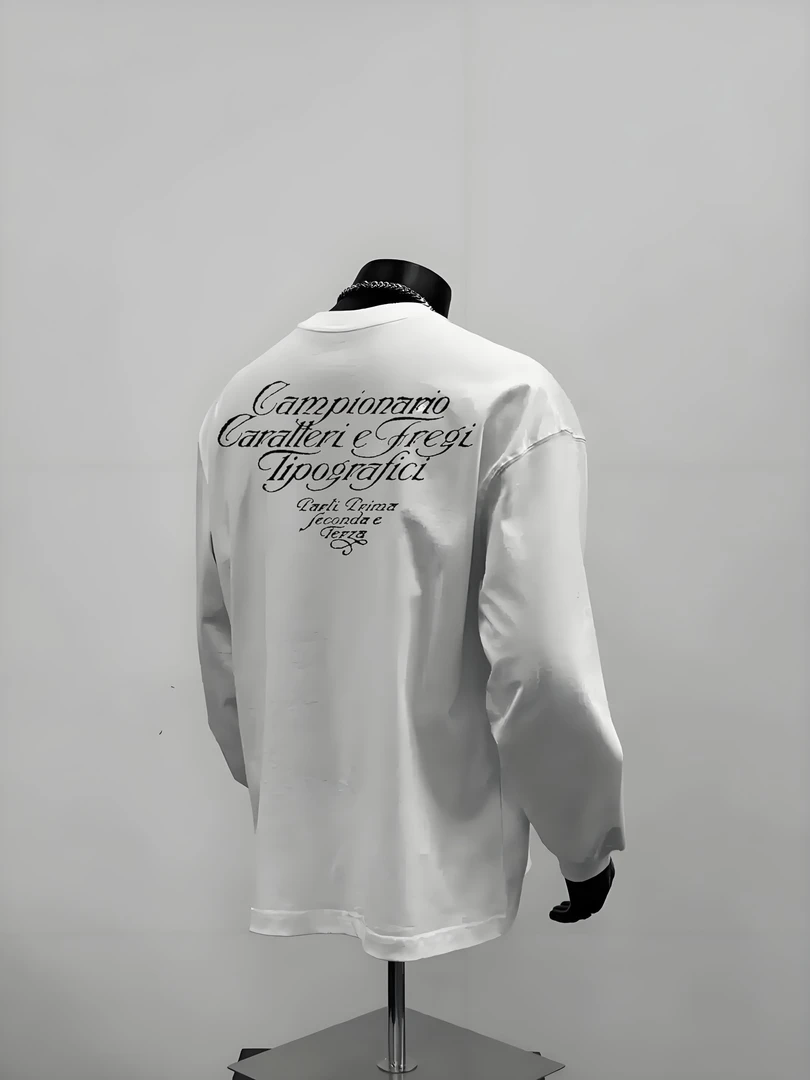 230g！重磅不透潮流美式英文高街圆领秋冬好长袖百搭宽松休闲上衣