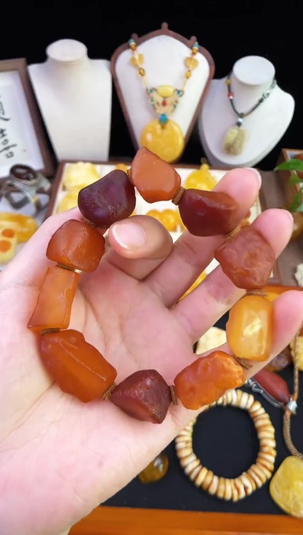 琥珀未镶嵌珠宝奇石柒月