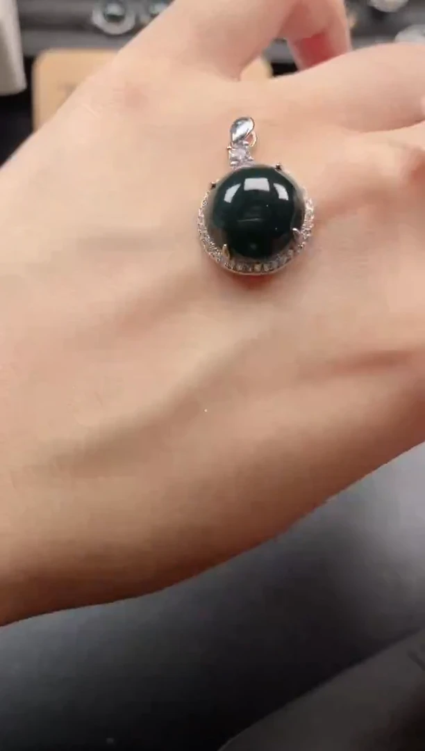 银S925镶嵌戒指翡翠51151