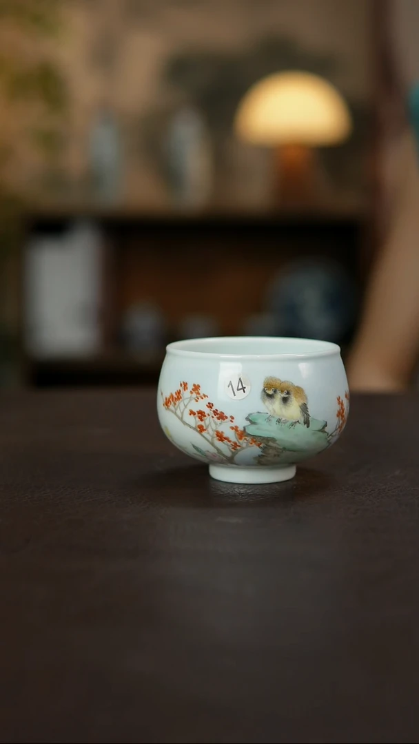 杯景德镇陶瓷杯碗柴烧多人