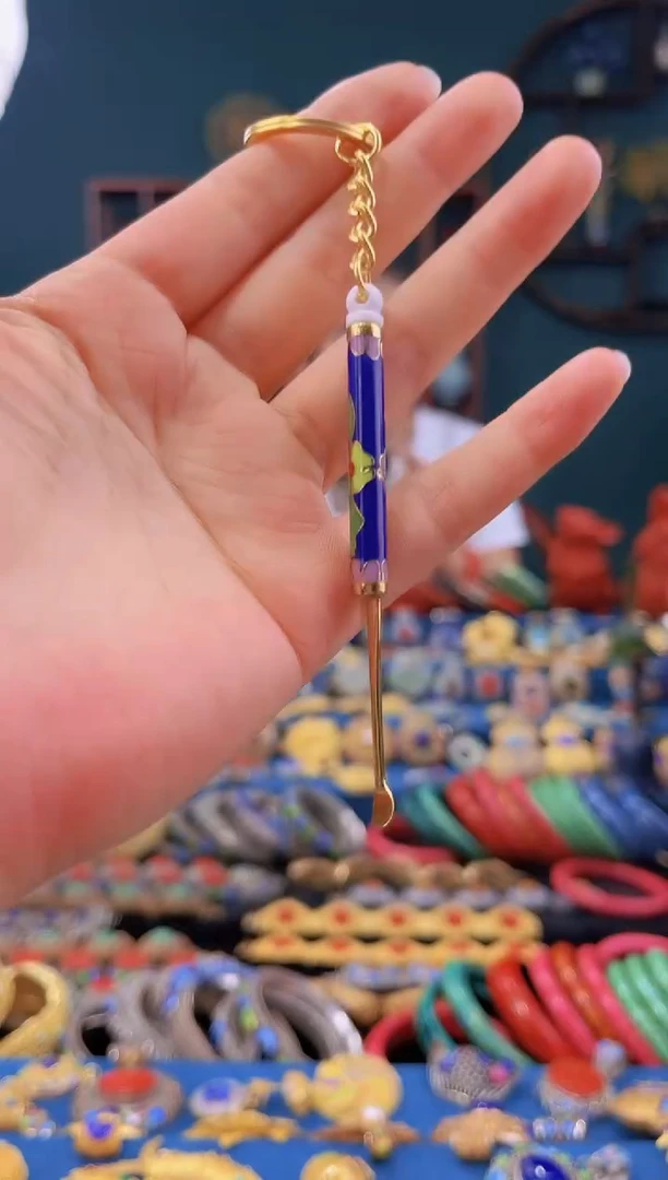 非遗 景泰蓝挖耳勺 宝蓝