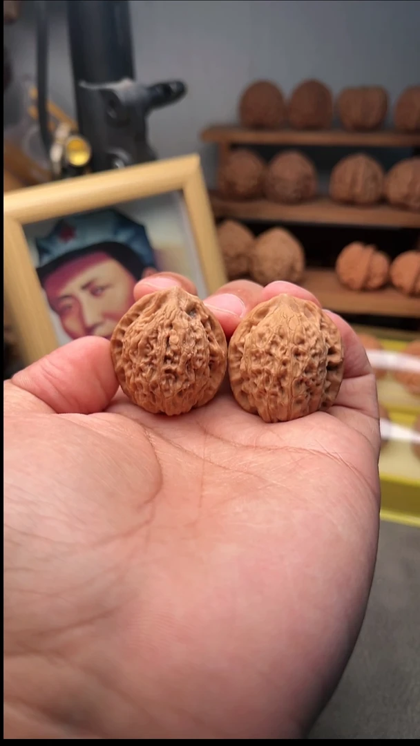 吊坠文玩核桃乾隆帽35