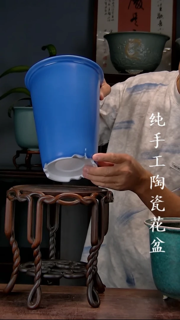 景德镇手工陶瓷花盆