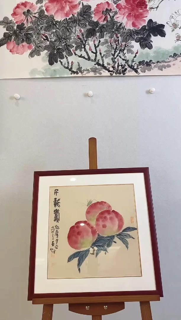 国画9.17LY《花鸟画》带框1P国画3
