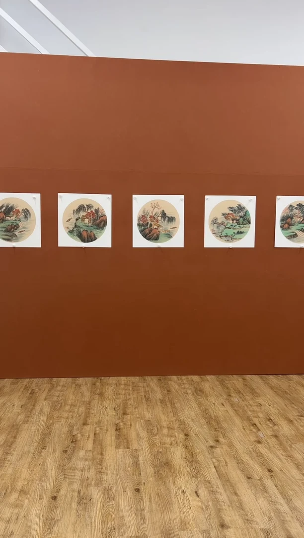 国画李文峰三尺斗方卡纸山水
