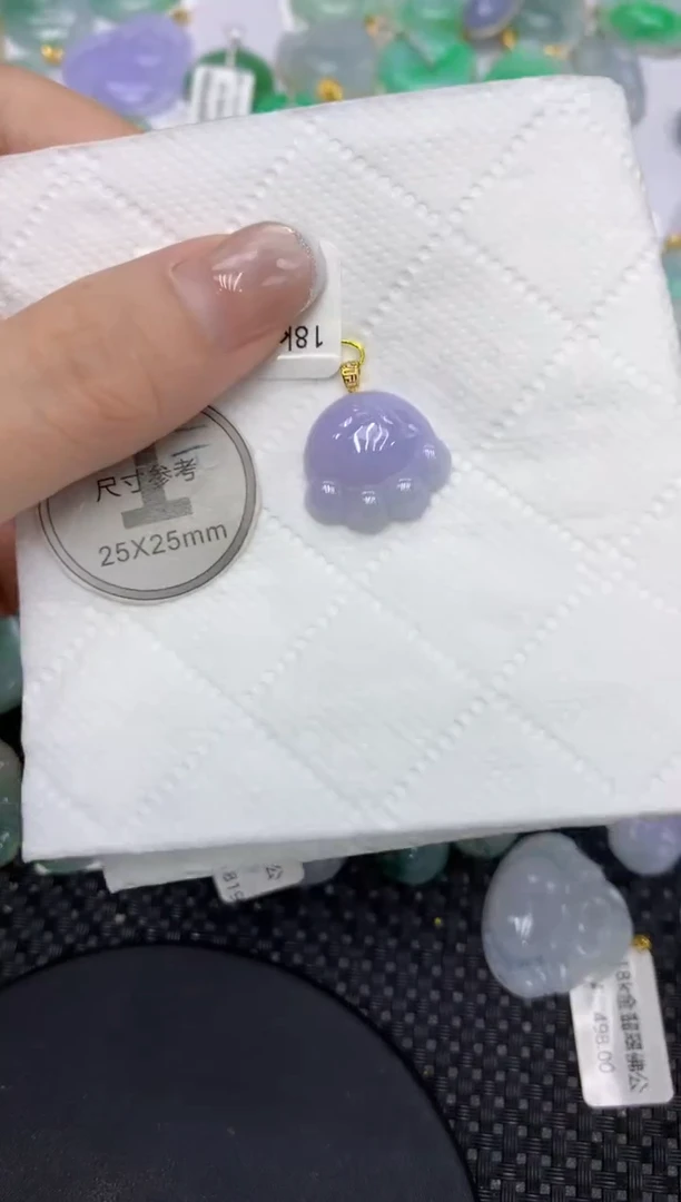颈饰18K金镶嵌翡翠111111