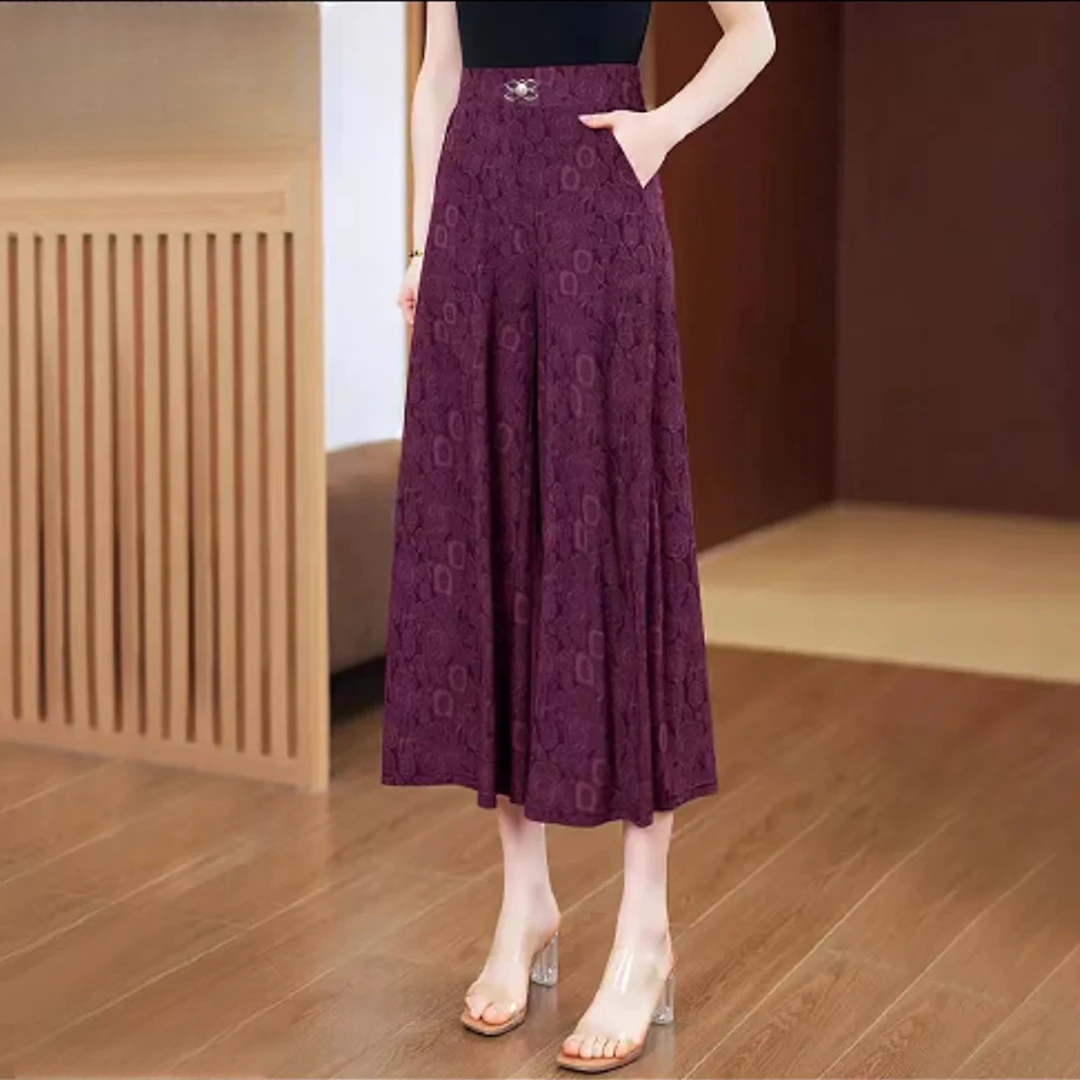 春夏季新款复古显瘦高级感裤裙女百搭长裤