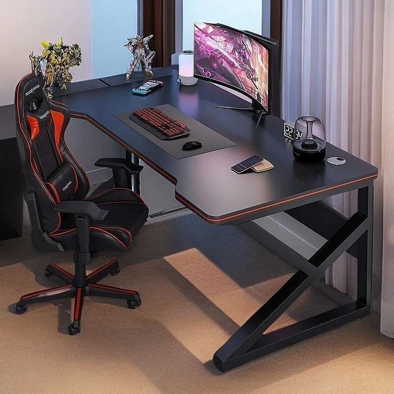 电脑桌台式桌家用电竞桌带穿线孔加固加厚书桌出租屋写字桌24