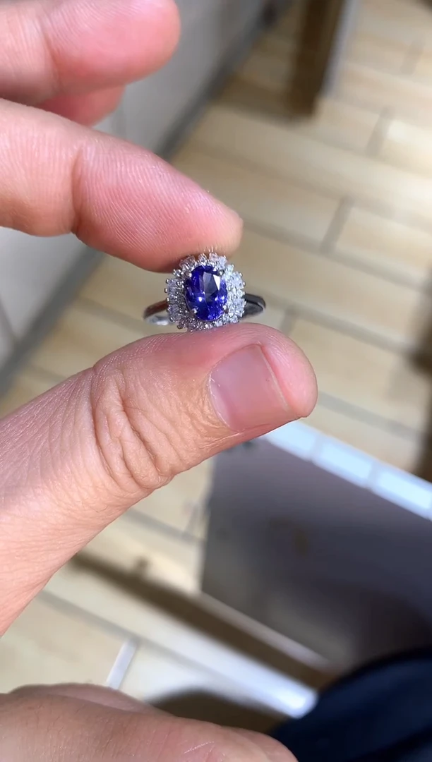 【闪购商品】坦桑石戒指银S925镶嵌........