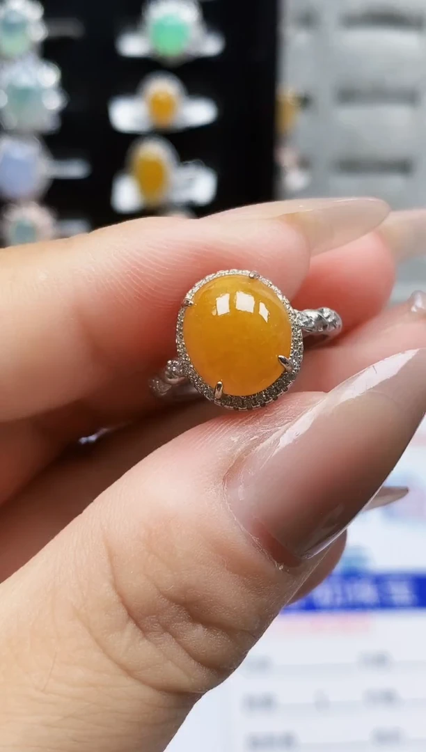 银S925镶嵌戒指翡翠1081