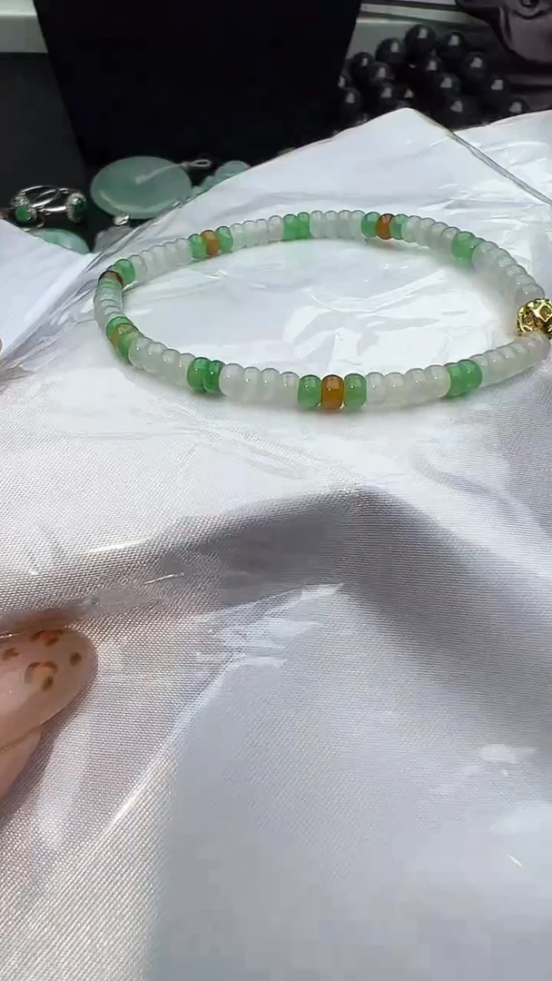 未镶嵌手串翡翠小米珠手串