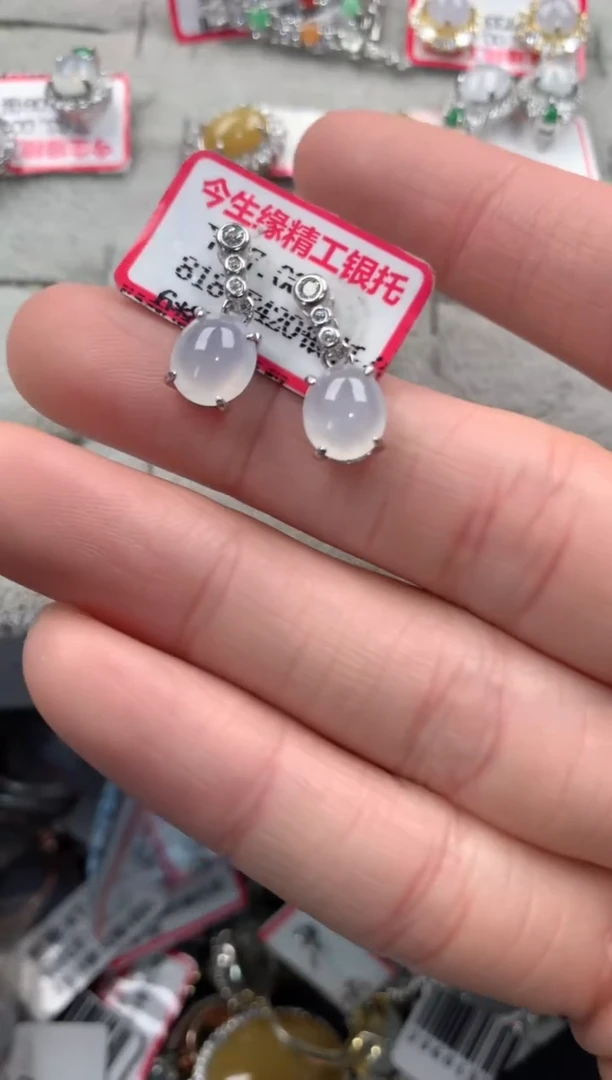 银S925镶嵌戒指翡翠888   4